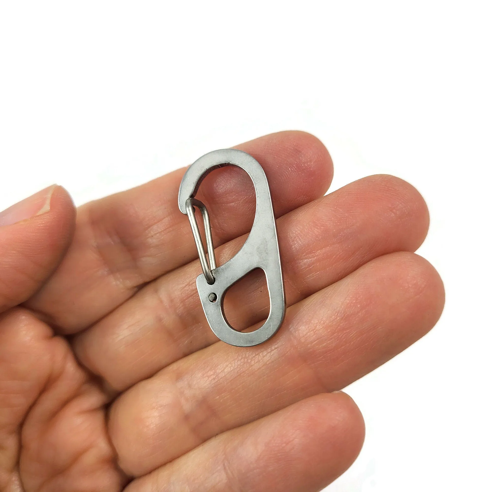 1 Stainless steel carabiner clip clasp