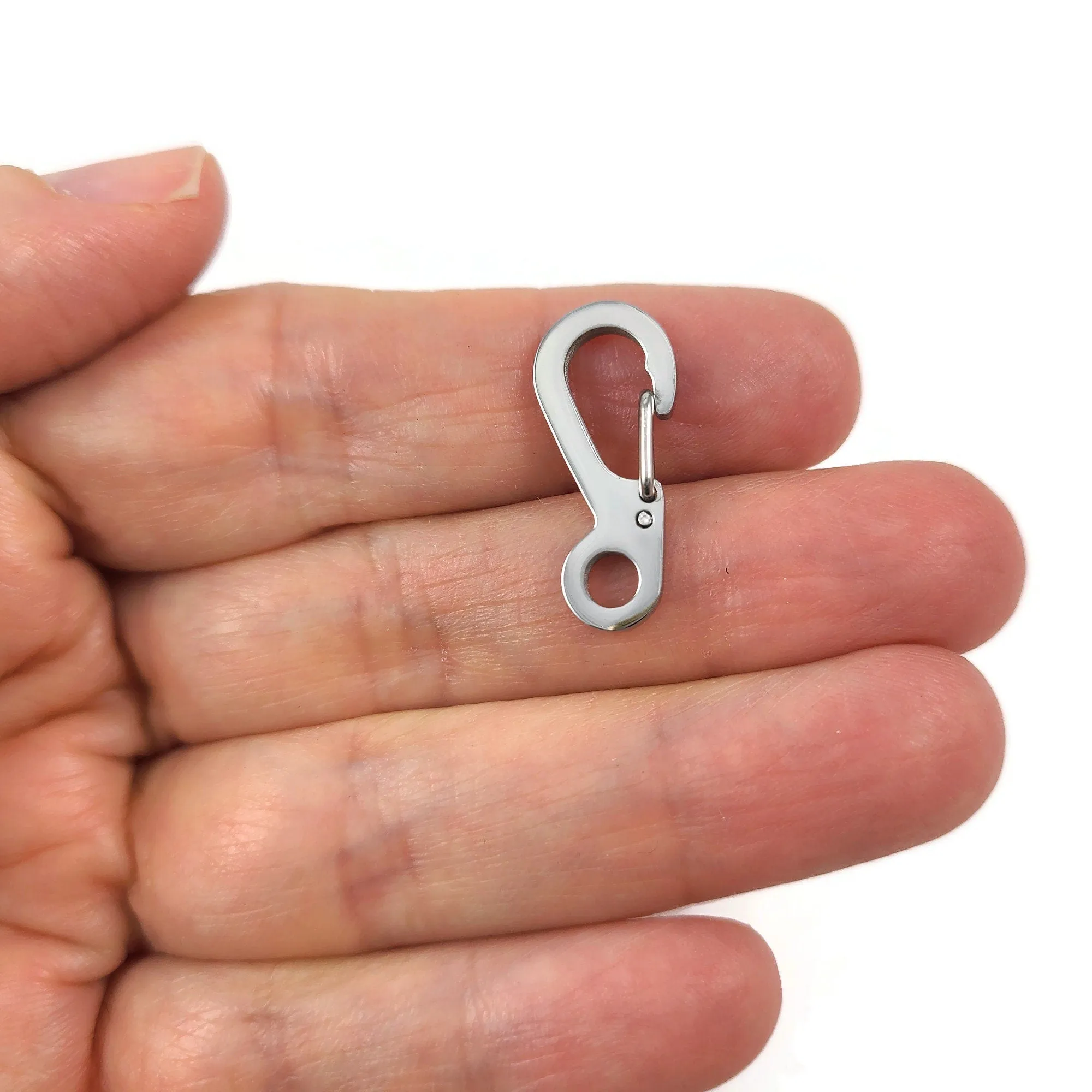 1 Stainless steel carabiner clip clasp
