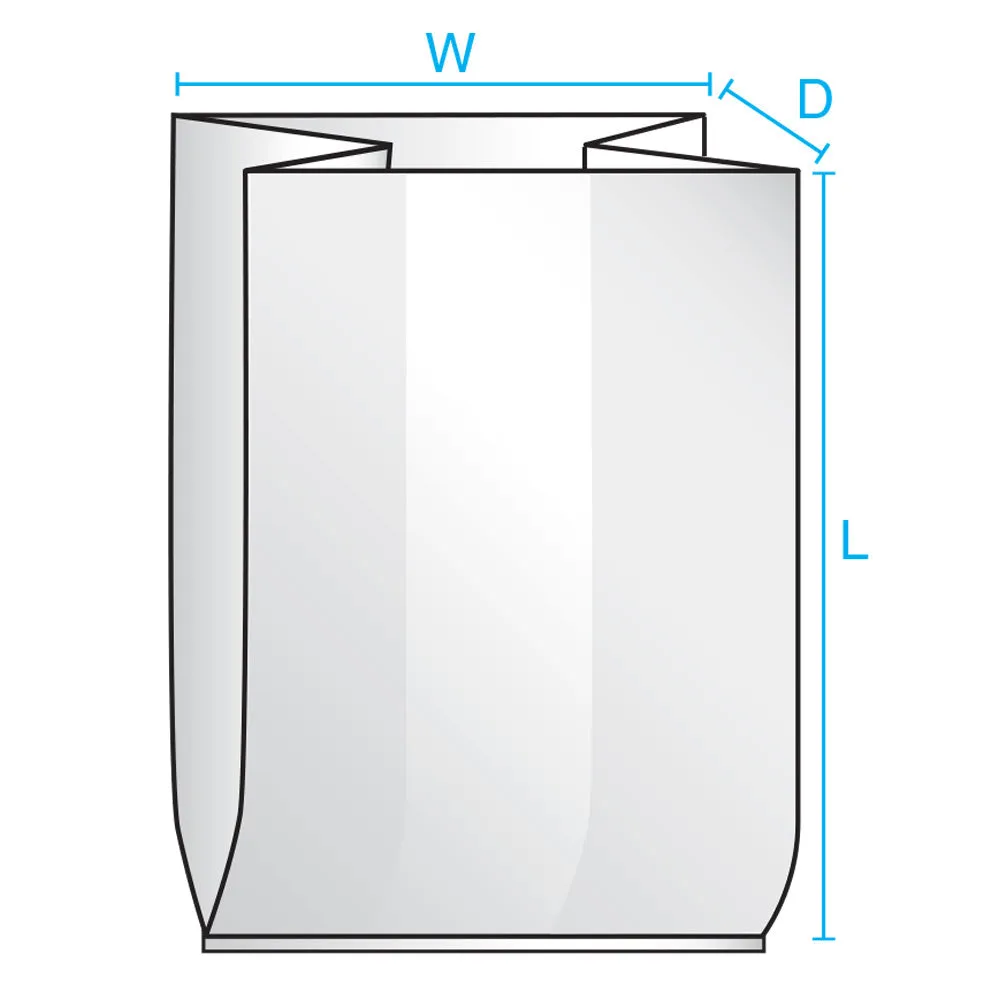16" x 14" x 36" x 4 mil 30 Gallon Clear Eco-Manufactured Plastic Heavyweight Trash Can Liners (Case of 100)
