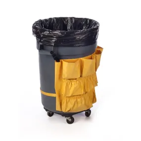23" x 10" x 40" x 4 mil 33 Gallon Black Eco-Manufactured Plastic Heavyweight Trash Can Liners (Case of 100)