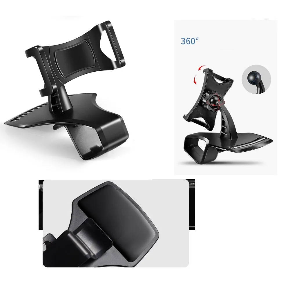 3 in 1 Car GPS Smartphone Holder: Dashboard / Visor Clamp   AC Grid Clip for LG G Flex, F340L - Black