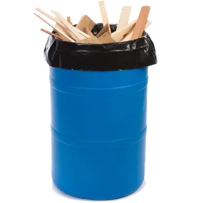 38" x 60" x 3 mil 60 Gallon Black Eco-Manufactured Plastic Heavyweight Trash Can Liners (Case of 100)