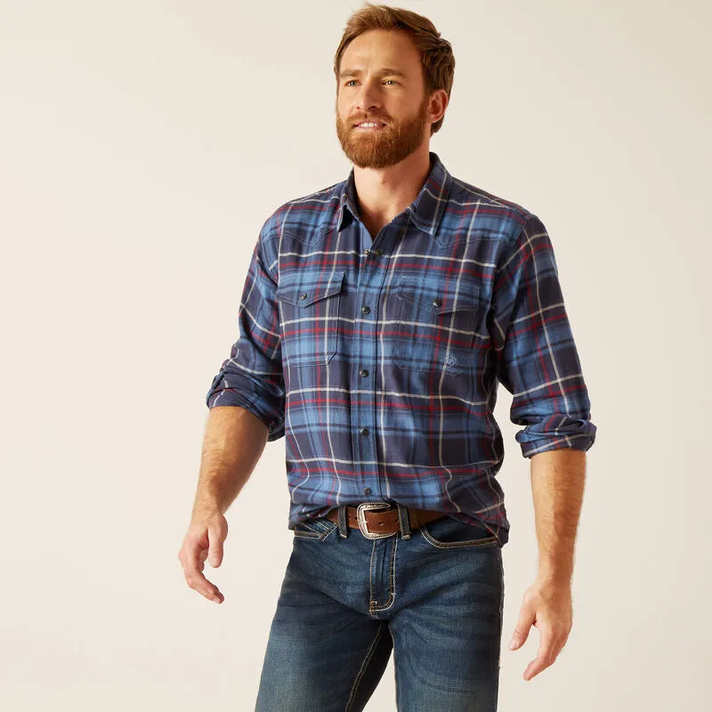 Ariat Mens Harim Retro Fit Shirt Mood Indigo