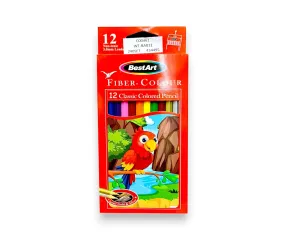 BestArt Fiber-Colour 12 Classic Colored Pencils Set