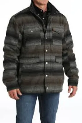 Cinch Men's Gray Poly Twill Frontier Full Snap Up Coat