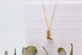 Cowboy Boot Necklace