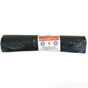 Heavy Duty Black Wheelie Bin Bags 8 Roll Pack