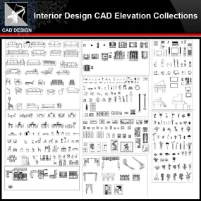 ★【Interior Design Autocad Elevation Collections V.1】All kinds of CAD Elevation Bundle