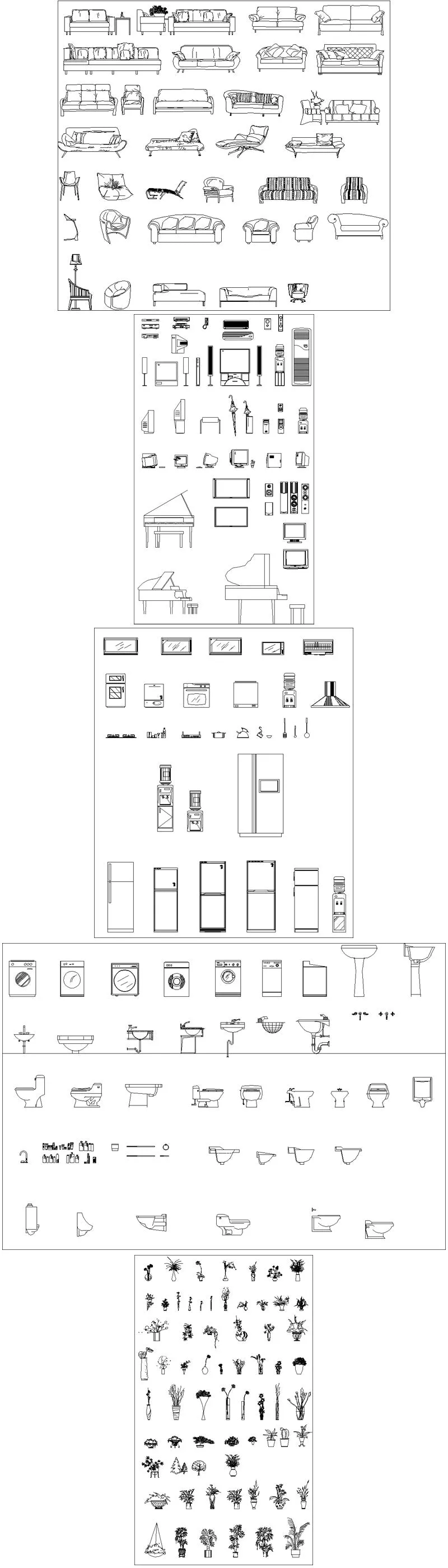 ★【Interior Design Autocad Elevation Collections V.1】All kinds of CAD Elevation Bundle