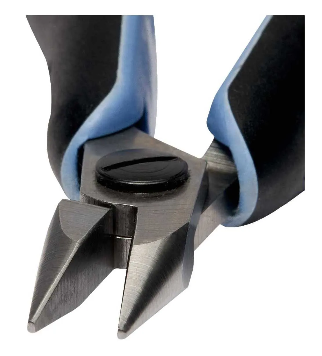 Lindstrom RX-7893 RX Series ESD-Safe Small, Short Snipe Nose Pliers with One Serrated Jaw & ERGO&trade; Handles, 5.77" OAL
