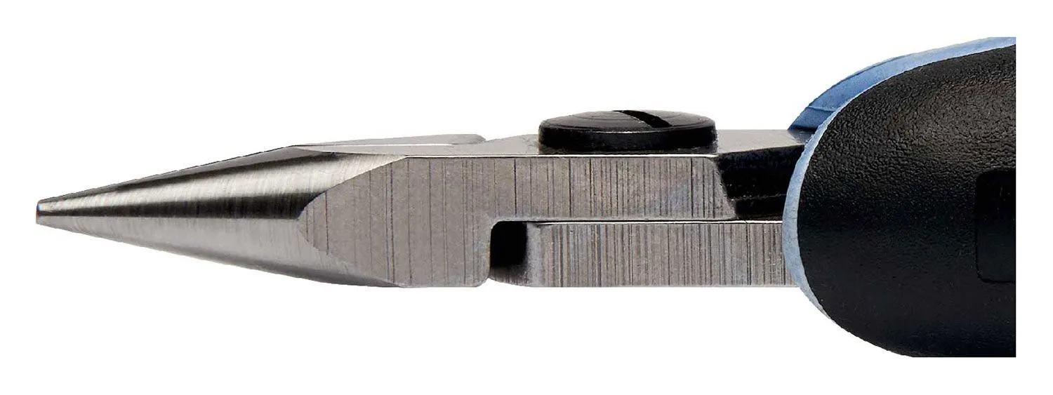 Lindstrom RX-7893 RX Series ESD-Safe Small, Short Snipe Nose Pliers with One Serrated Jaw & ERGO&trade; Handles, 5.77" OAL