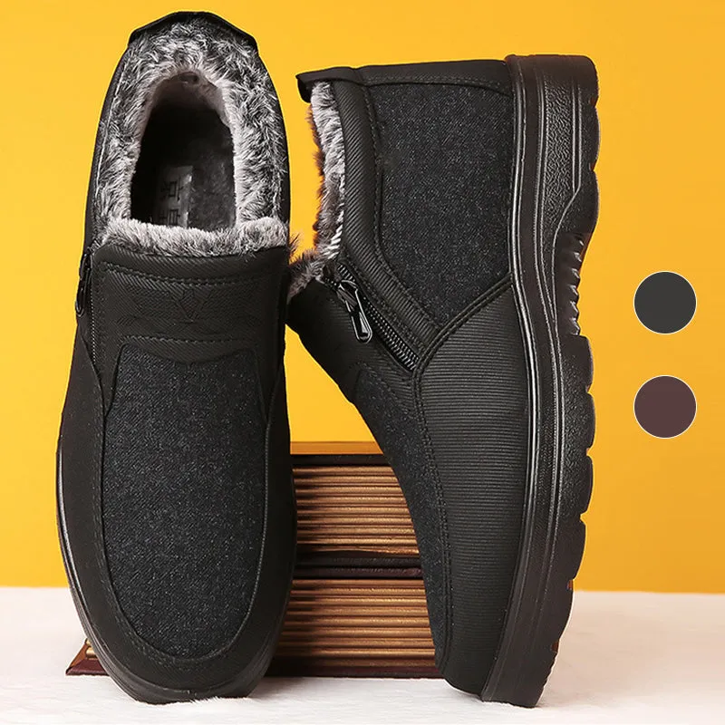 MEN'S ORTHOPEDIC WARM SNOW BOOTS WATERPROOF NON-SLIP WINTER FLEECE SHOES