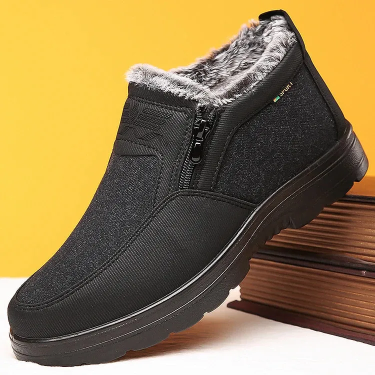 MEN'S ORTHOPEDIC WARM SNOW BOOTS WATERPROOF NON-SLIP WINTER FLEECE SHOES