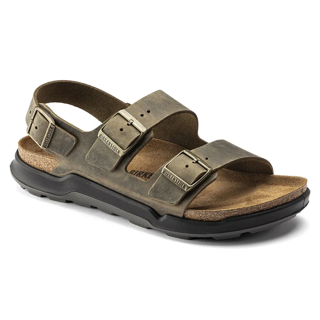 Milano Waxy Leather Cross Town - Faded Khaki
