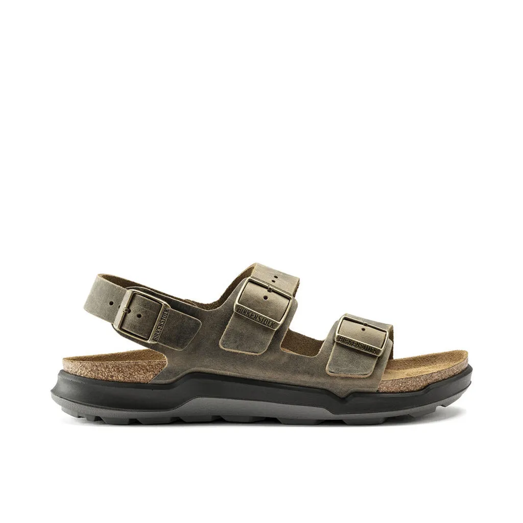 Milano Waxy Leather Cross Town - Faded Khaki