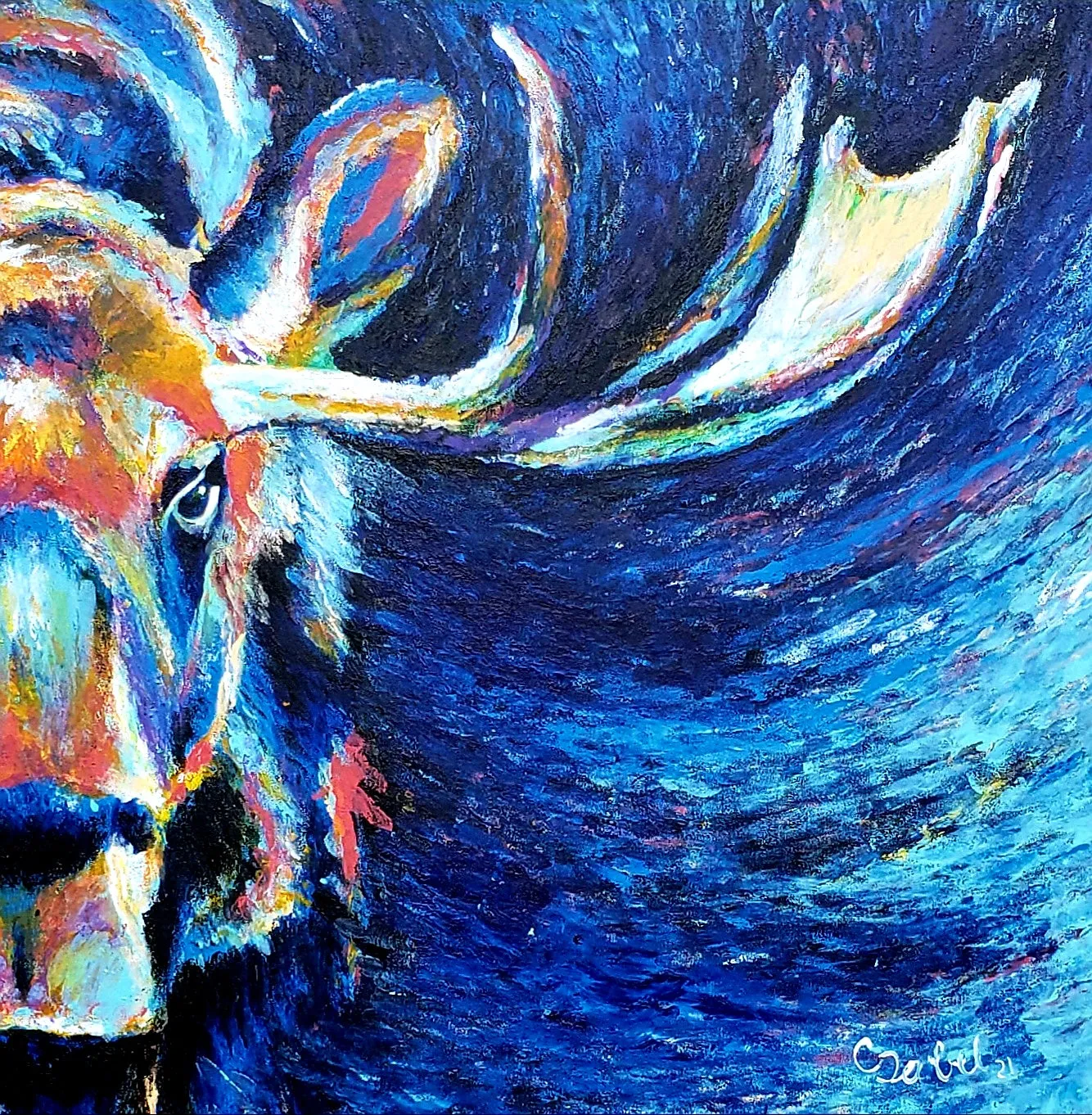 Moose Painting