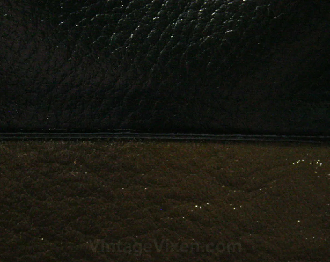 Size 7 Black & Brown 60s Boots - Waterproof Rubber - Sophisticated 1960s Street Style - Color Block - Lined - Unworn - Deadstock - 43293-6